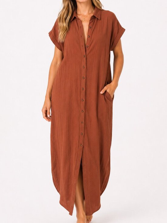 acacia swimwear Dresses & Skirts - Acacia Swimwear Koda Cotton Gauze Maxi Cover Up Dress Petite Minimalist Earthy
